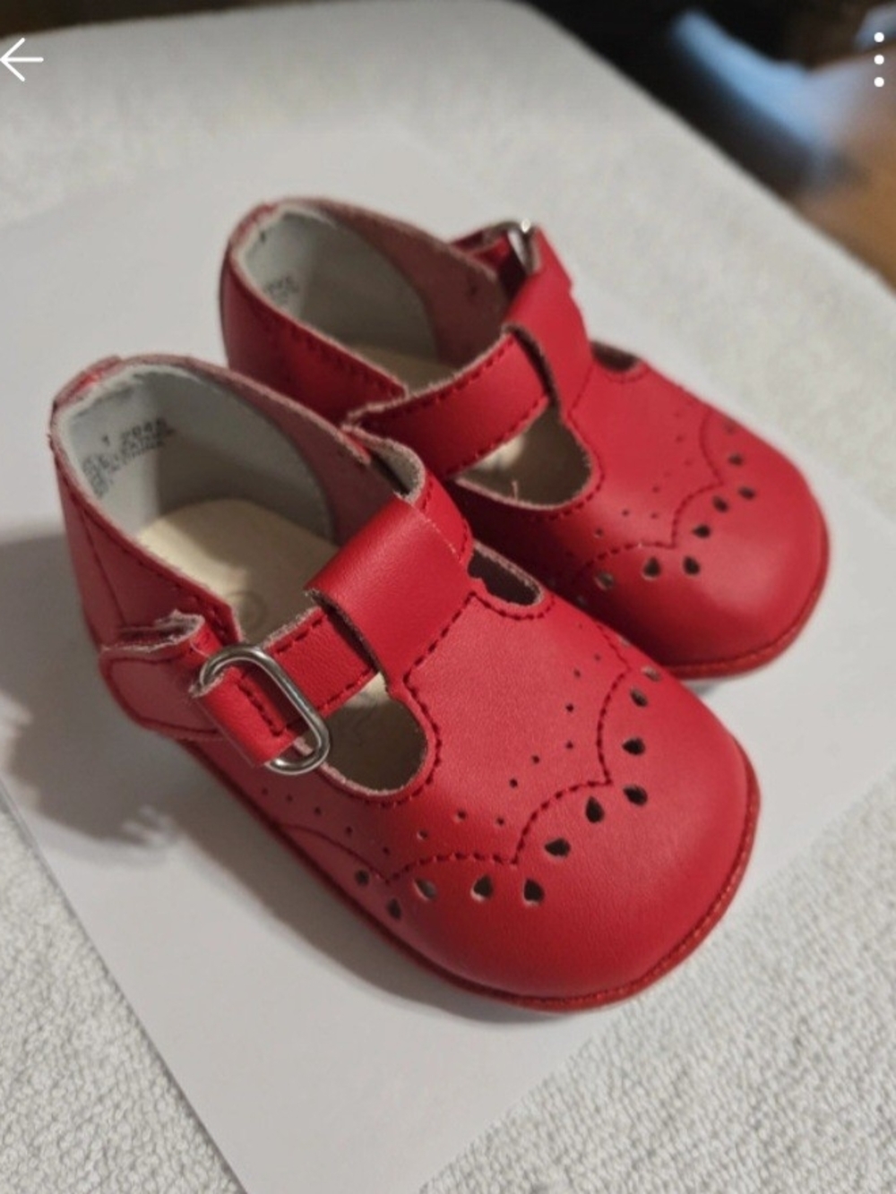 Angel Red Leather Mary Jane Dress Shoes for Kids